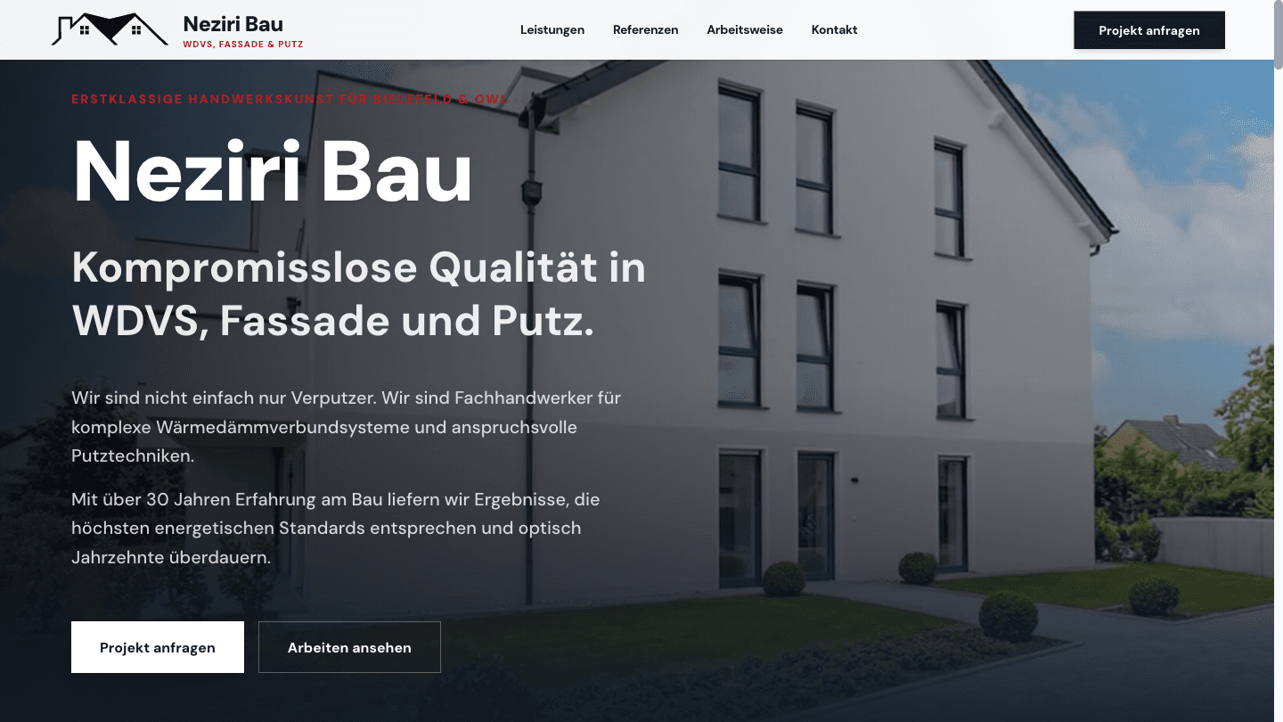 Neziri Bau Desktop Mockup